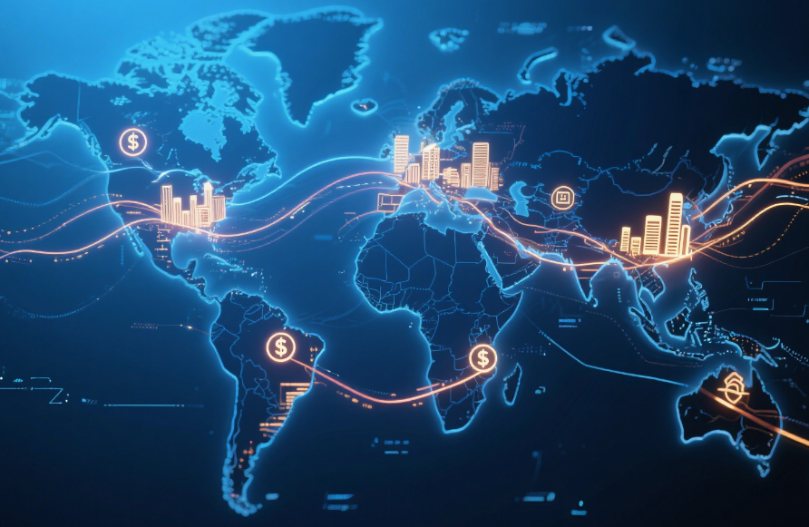 Global electronic component sourcing coverage map